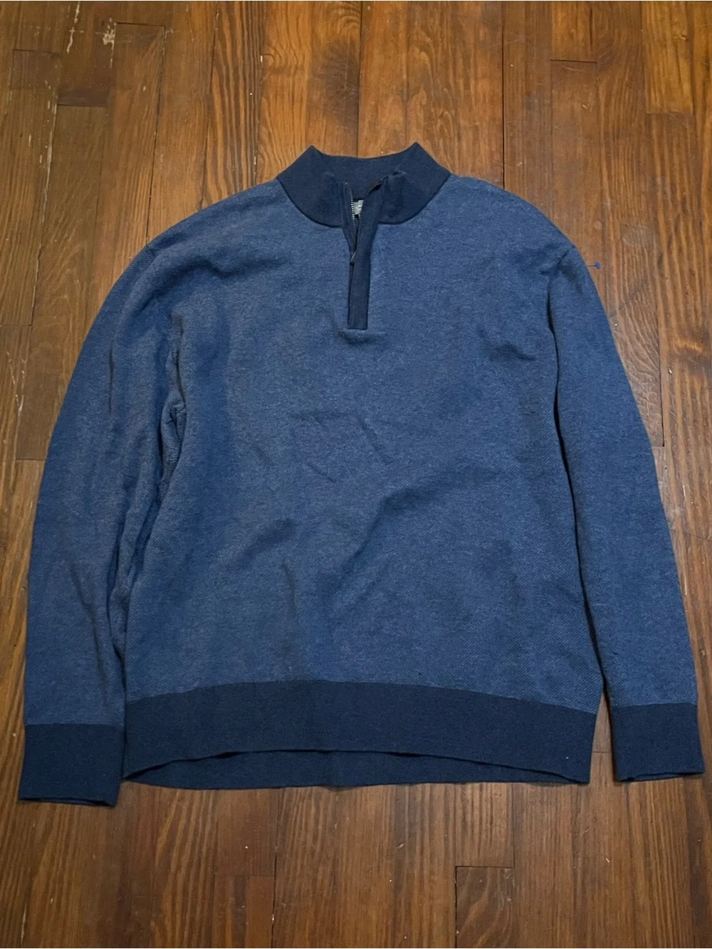 Daniel Cremieux Signature Collection Men's Navy and Dark Navy Half-Zip Sweater